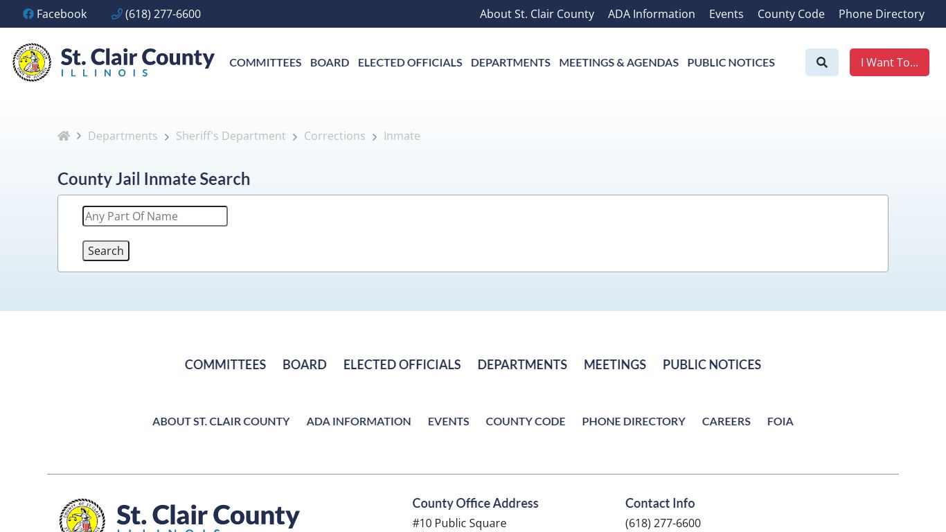 Inmate Search | Corrections - St. Clair County, Illinois